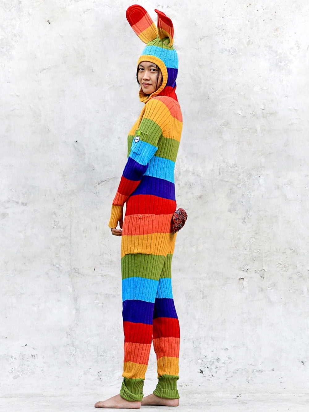 NWT Blamo Rainbow Bunny Onesie Onepiece jumpsuit sweater